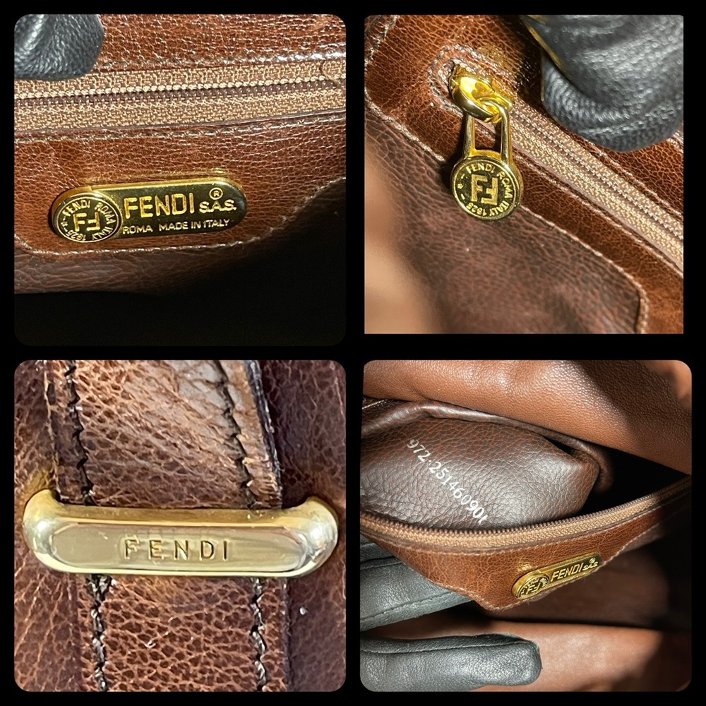 Fendi Ultra Rare Vintage all Leather Bucket Bag, One of a Kind! 40+yrs Old - Picture 6 of 17